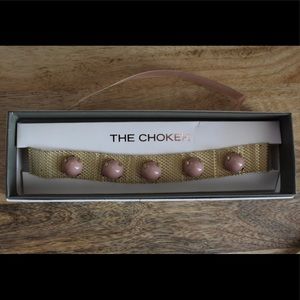 The Choker | gold chain with mauve jewels choker